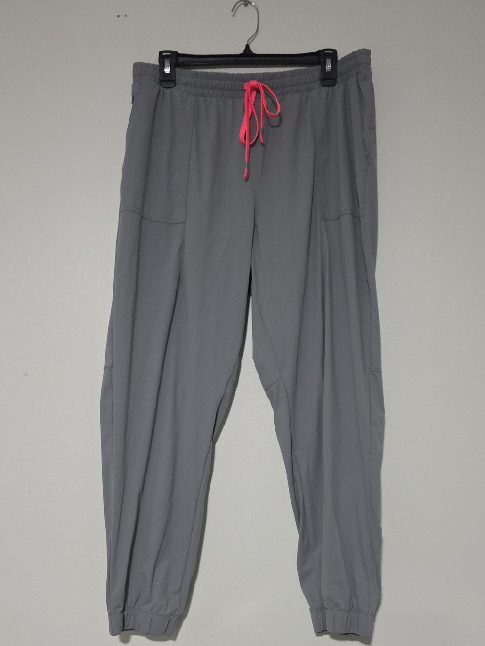 Fabletics Gray Joggers with Pink Drawstring
